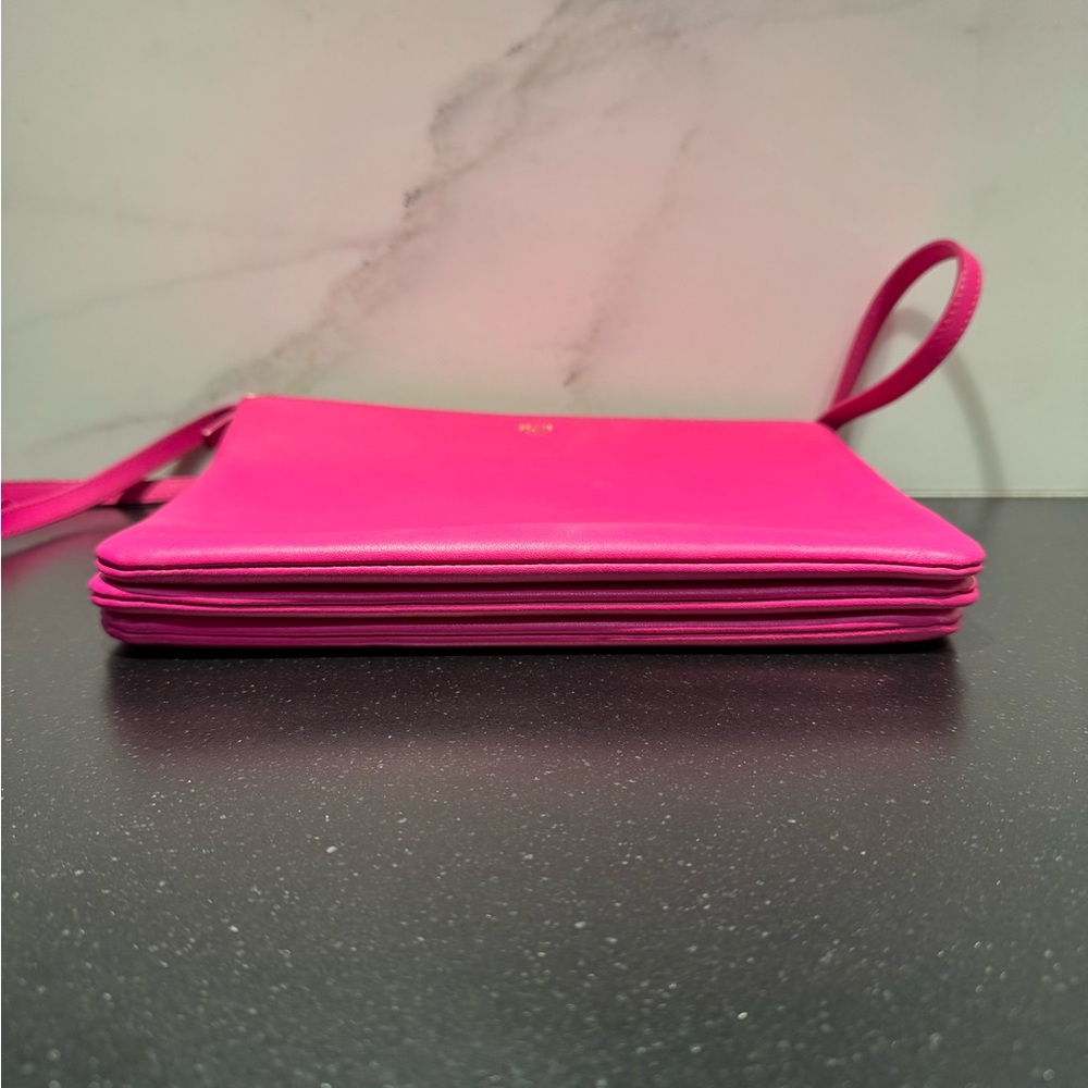 🩷 Celine Large Bright Pink Trio Crossbody Bag - Picture 7 of 13